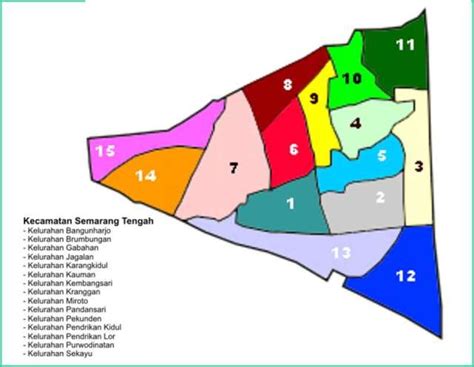 Peta Kecamatan Semarang Tengah - Lokanesia