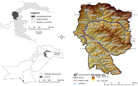 Location map of Muzaffarabad district, Azad Jammu and Kashmir, Pakistan ...