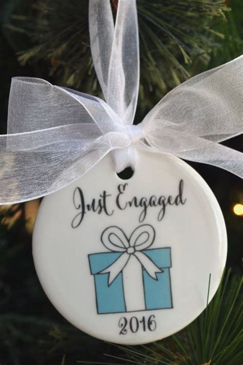 Just Engaged Christmas Ornament - Our First Christmas Ornament ...