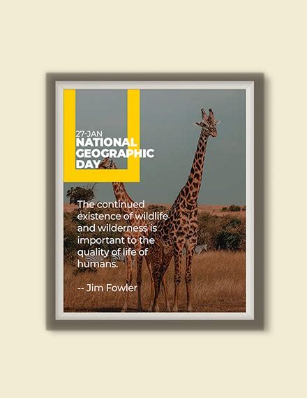 National Geographic Day Instagram Post Template [Free PDF] - PSD