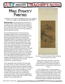 Studio Art History Asian Ming Dynasty Calligraphy Painting Silk Intro ...