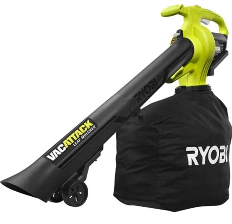 RYOBI 40-Volt VacAttack Lithium-Ion Cordless Leaf Vacuum Mulcher with Metal Impeller,Variable ...