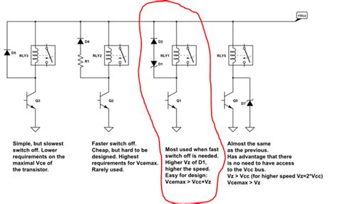 Diode package selection in flyback circuit for a relay - Electrical Engineering Stack Exchange