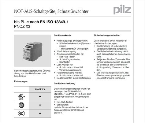 Schaltplan Pilz Pnoz X3 - Wiring Diagram