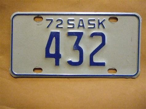 SASKATCHEWAN 1972 ---3 DIGIT MOTORCYCLE LICENSE PLATE #432… | Flickr