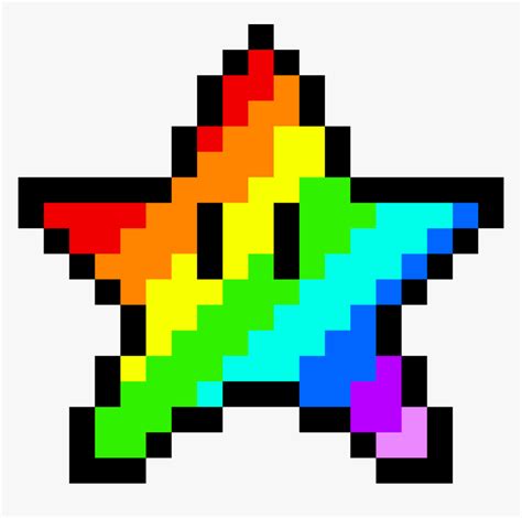 Super Mario Rainbow Star, HD Png Download - kindpng