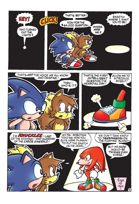 Ken Penders is Selling Original Art of Knuckles' First Ever Comic ...