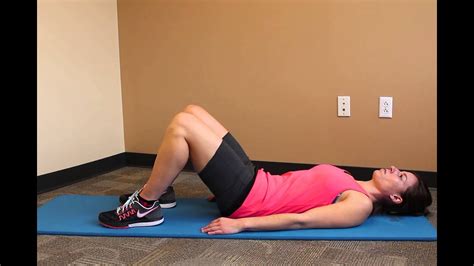 OrthoIndy Exercises | Supine Posterior Pelvic Tilt - YouTube