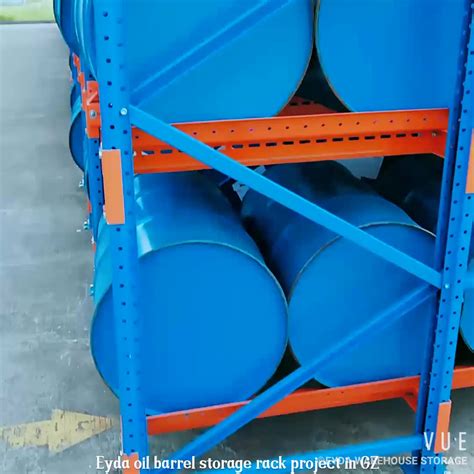 Eyda Guangzhou Racking Project Outdoor Durable Heavy Duty Lubricant Barrel Oil Drum Storage Rack ...