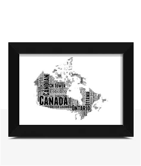 Personalised Canada Word Art Picture Map Print | ABC Prints