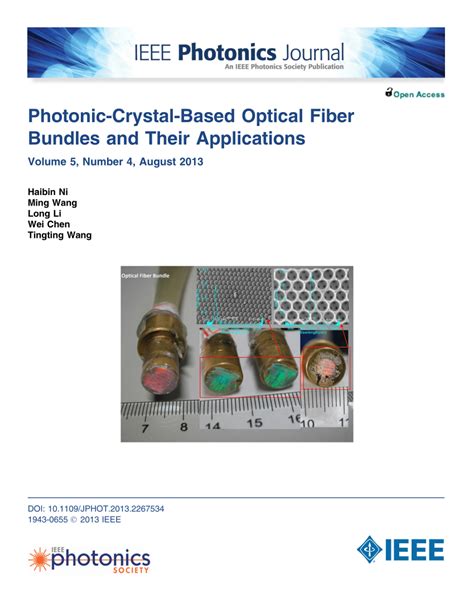 (PDF) Photonic-Crystal-Based Optical Fiber Bundles and Their Applications