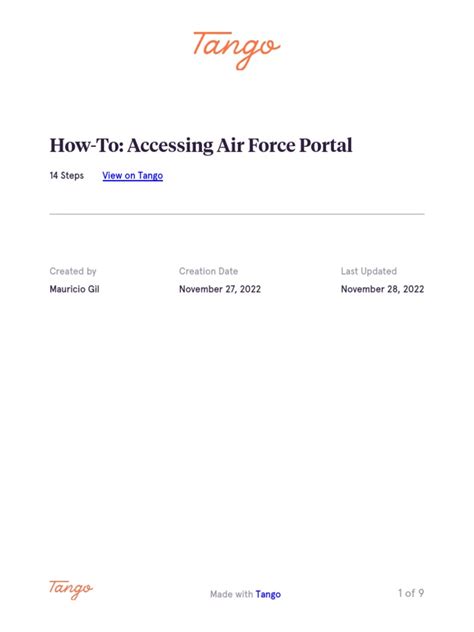 How-To - Accessing Air Force Portal | PDF