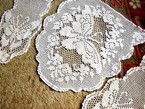 Doily HAND CROCHETED Lace Dresser Runner Dresser Scarf Cotton | Etsy