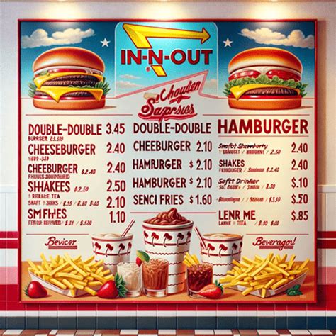 In-N-Out Burger Burger Menu With Prices in USA 2024