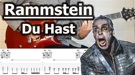 Rammstein - Du Hast | Guitar Tabs Tutorial - YouTube