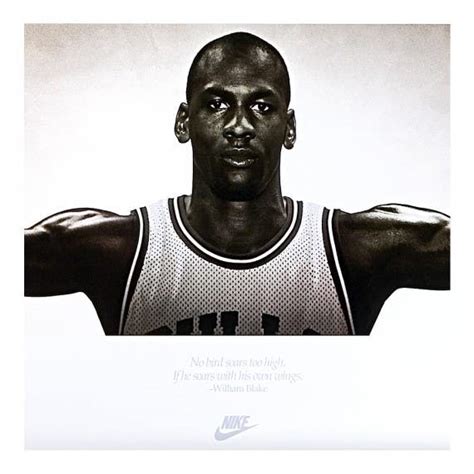 Michael Jordan Wingspan Poster Framed