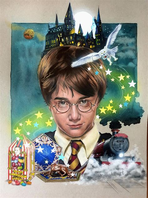 I spent ages drawing and painting this Harry Potter fan art! I would love to know what you think ...