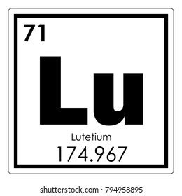 Lutetium Chemical Element Periodic Table Science Stock Illustration ...