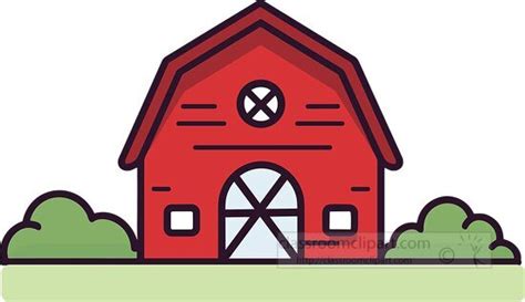 Agriculture Clipart-red farm barn clip art