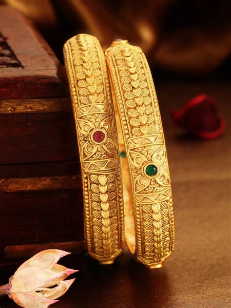 16 Grams Gold Bangles From Kalyan Jewellers Jewellery Designs | eduaspirant.com