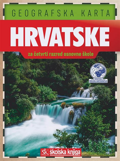 Geografska karta Hrvatske 4 r. knjiga autora - VBZ online bookstore