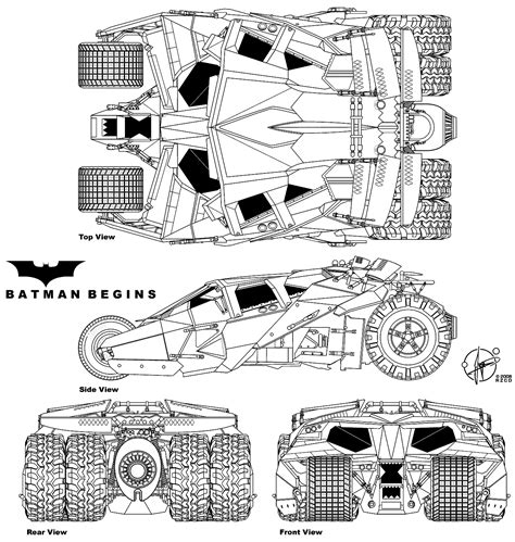 Christopher Nolan's Batmobile Blueprint | Batmobiles | Pinterest ...