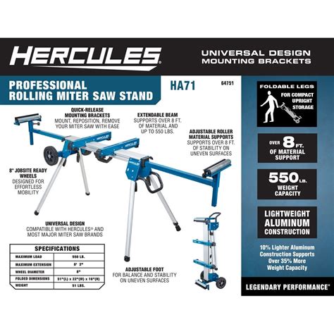 Hercules® Aluminum Miter Saw Stand