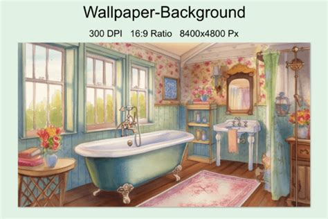 Colorful Country Bathroom Background Graphic by StellarMockups&Graphics ...