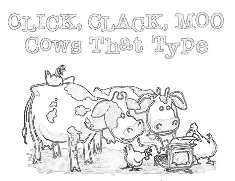 Click Clack Moo Cows That Type Coloring Pages - Coloring Home