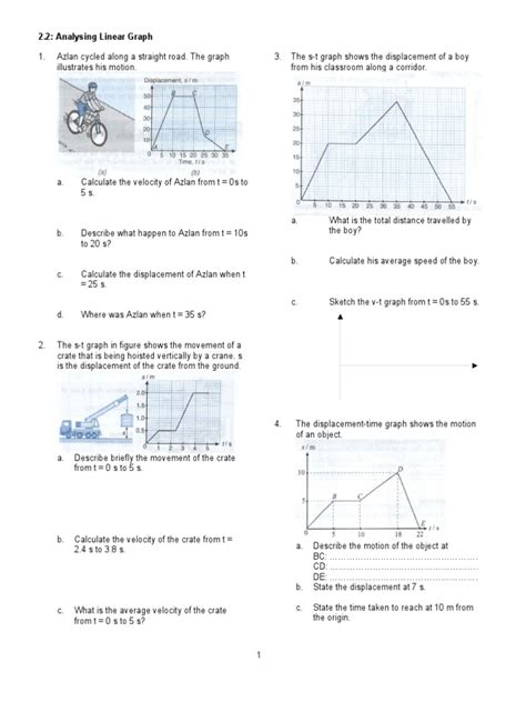 Analysis of Linear Motion Graphs | PDF | Acceleration | Velocity