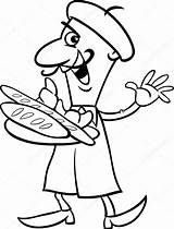 Panadero Boulanger Panaderia Coloriage Panaderos Ocupaciones Oficios  sketch template
