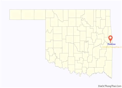 Map of Muldrow town