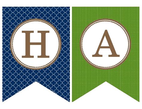 two banners with the letter h and an initial on them