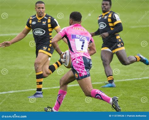 Wasps and the Exeter Chiefs at the Rugby 7 S Premiership Editorial ...