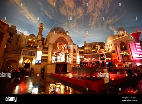 the miracle mile shops with artificial sky ceiling at planet hollywood casino Las Vegas Nevada ...