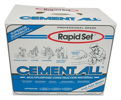 RAPID SET Gray Concrete Resurfacing Patch and Repair, 25 lb Box, Coverage: 2.75 sq ft @ 1 in ...