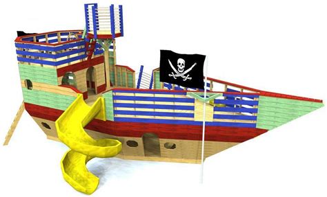 3 level DIY pirate ship play-set plan #diyplayhouse | Play houses ...