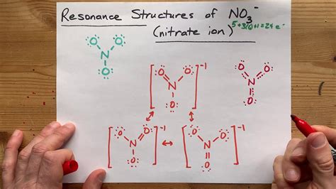 Resonance Structures of NO3(-1), nitrate ion - YouTube