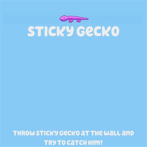 Sticky Gecko, Bluey Inspired Gecko Party Favor Digital Download, Bluey Theme, Party Decor, Bingo ...