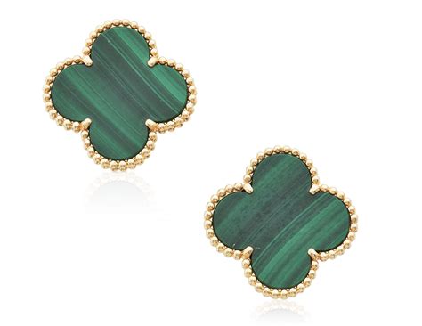 VAN CLEEF & ARPELS 'VINTAGE ALHAMBRA' MALACHITE EARRINGS, | Christie’s