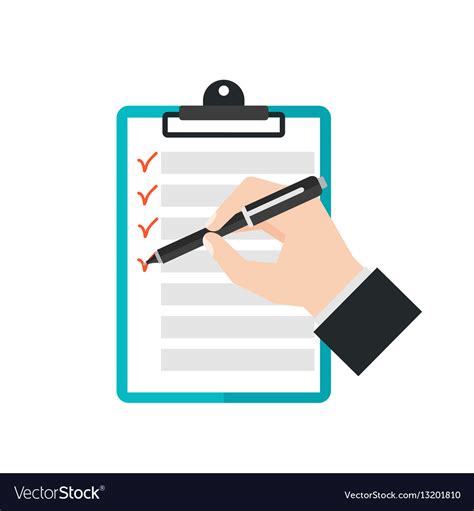 Agenda list concept Royalty Free Vector Image - VectorStock