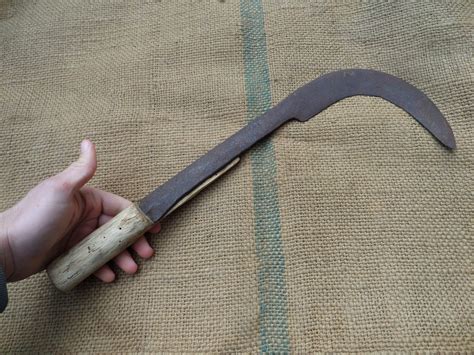 Vintage Antique Billhook Falx Axe Weapon Hand Made Forged Wrought Iron - Etsy