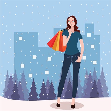 Premium Vector | Shopping background cartoon style