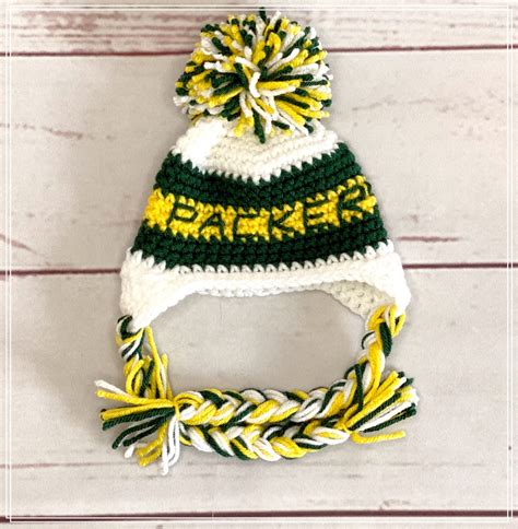 Green Bay Packers Baby Hat, Baby Shower Gifts, Baby Photo Prop, Green ...