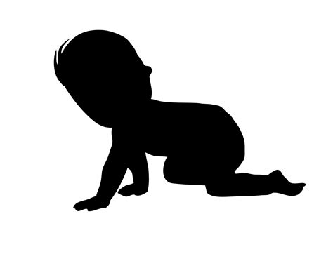 Baby Boy Crawling Silhouette Free Stock Photo - Public Domain Pictures
