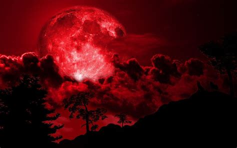 Red Full Moon Wallpapers on WallpaperDog