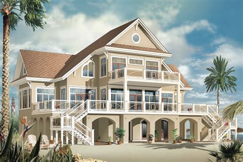 Beach Style House Plan - 4 Beds 3.5 Baths 4959 Sq/Ft Plan #23-854 ...