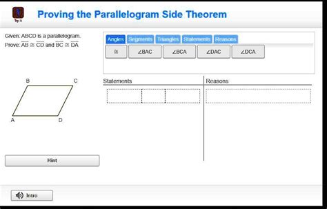 SOLVED: Please Help!! Given: ABCD is a parallelogram. Prove: AB is ...