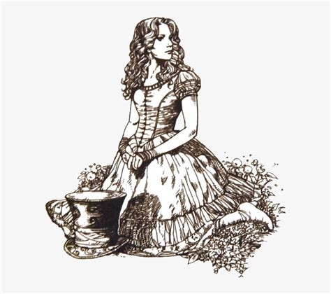 Alice12 - Tim Burton Alice In Wonderland Concept Art Transparent PNG - 610x655 - Free Download ...