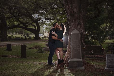 'Til Death Do Us Part - Cemetery Engagement - Houston Wedding Photographer - Kelly Urban Photography